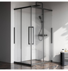Душевое ограждение AM.PM Func 120x90 см профиль черный стекло прозрачное W84G-403-12090-BT