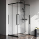 Душевое ограждение AM.PM Func 120x90 см профиль черный стекло прозрачное W84G-403-12090-BT