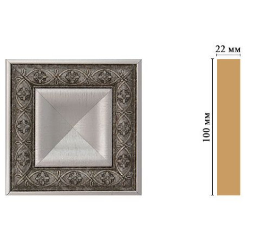 Вставка декоративная DECOMASTER D207 100x100x22 мм D207-55
