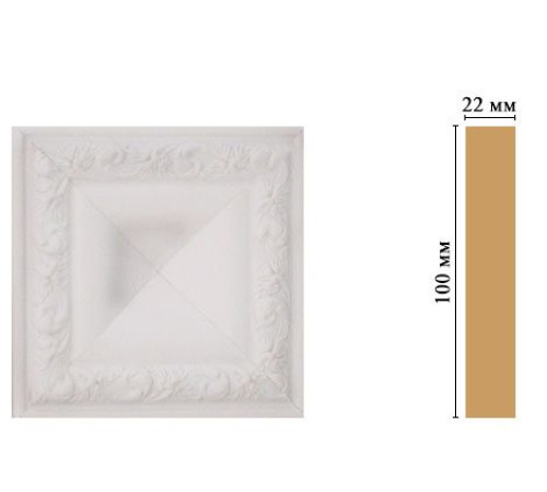 Вставка декоративная DECOMASTER D207-115 100х100х22 мм D207-115