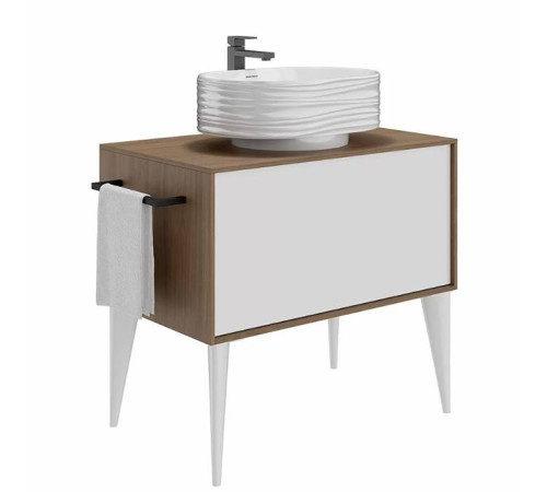 Раковина накладная Kerama Marazzi ArtBasin Sabbia 50.5x36.6 см без отверстия белый глянец SA.wb.50/WHT