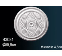 Розетка потолочная под люстру Perfect B3081 полиуретановая с орнаментом 534 мм B3081
