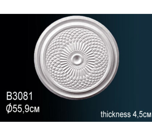 Розетка потолочная под люстру Perfect B3081 полиуретановая с орнаментом 534 мм B3081