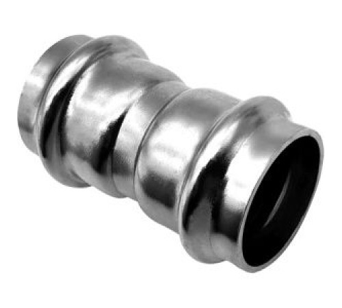 Муфта пресс из нержавеющей стали равнопроходная Kromwell 18х18 мм KW.SP903001818