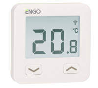 Термостат ENGO Controls Easy комнатный накладной с дисплеем 2xAAA белый EASY-BATW