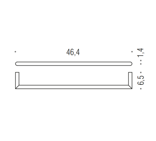 Полотенцедержатель Colombo Design Mini 46 см хром B4010.CR