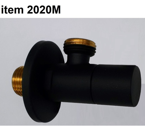 Кран угловой 1/2 x 3/8 Reitano 2020M Matt Black 2020MMB