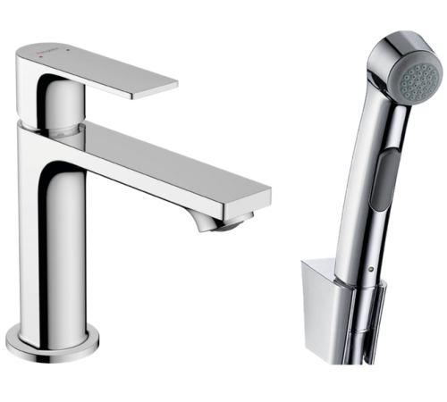 Смеситель для раковины Hansgrohe Rebris E 110 с гигиеническим душем хром 72216000