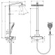 Душевая система Hansgrohe Raindance Select 360 Showerpipe с термостатом хром/белый 27112400