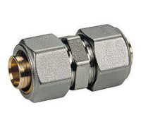 Муфта равнопроходная Sanline 20x2.0 мм латунь хромированная цанговая R560MX057