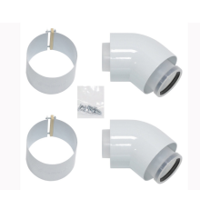 Отвод 45° Vaillant 60/100 мм PP комплект 2 шт 303911