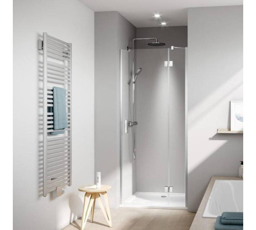 Дверь в нишу Kermi LIGA 1000x2000 мм глянцевое серебро прозрачное стекло Kermiclean LI SFR 10020 VPK