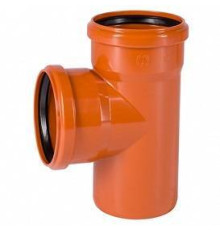 Тройник канализационный наружный Ostendorf KGEA 87° 110/110 мм PVC 220400