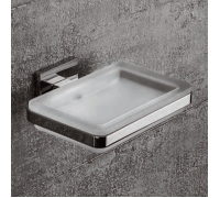 Мыльница подвесная Colombo Design Basic Q хром матовое стекло B3701.CR-VAN