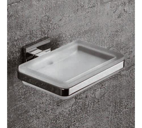 Мыльница подвесная Colombo Design Basic Q хром матовое стекло B3701.CR-VAN