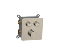 Термостат встраиваемый AquaMoon на 2 потребителя с внутренней частью никель AQM8811BN