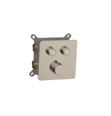 Термостат встраиваемый AquaMoon на 2 потребителя с внутренней частью никель AQM8811BN