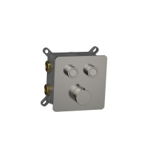 Термостат встраиваемый AquaMoon на 2 потребителя с внутренней частью металл AQM8811GM