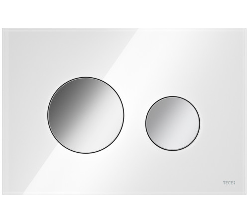Панель смыва для унитаза TECE TECEloop стекло белое клавиши хром глянцевый 9240660