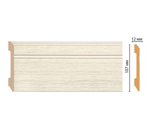 Плинтус напольный DECOMASTER D105-1070 DM 107х12х2400 мм D105-1070 DM