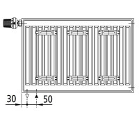 Радиатор стальной панельный Kermi therm-x2 Profil-V FTV 11 500x700 мм нижнее правое подключение RAL 9016 FTV110500701R2Y