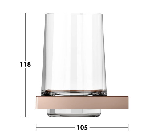 Стакан Keuco Edition 11 подвесной хрустальный brushed red gold 11150299000