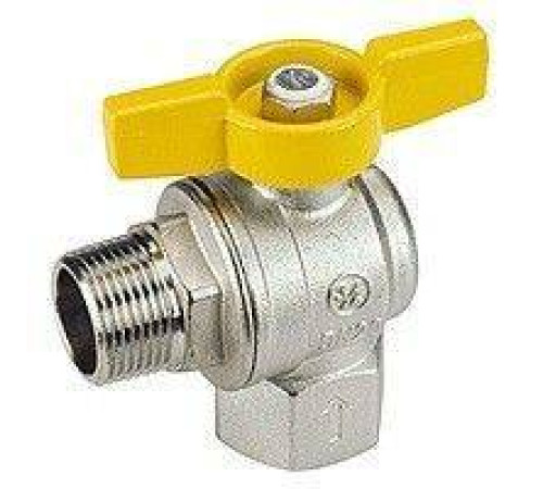 Кран шаровой угловой Giacomini R781 3/4 ВР-НР полнопроходной никелированный R781GBX004