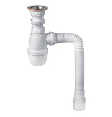 Сифон для раковины Wirquin Минор 1 1/2 x 40 мм с гофротрубой 800 мм 30718026