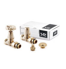 Комплект вентилей SR Rubinetterie Floral Old Style 1/2 прямой светлое золото K338-1500T000
