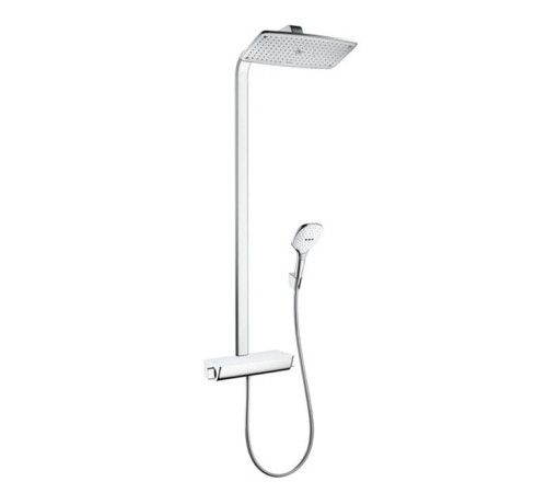 Душевая система Hansgrohe Raindance Select 360 Showerpipe с термостатом хром/белый 27112400