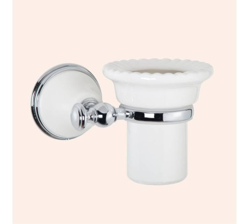 Стакан подвесной Tivoli World Harmony 109 керамический белый хром TWHA109bi/cr