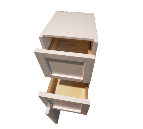 Пенал подвесной EBAN Domitilla 30х37х114 см 1 дверца 2 ящика SX bianco assoluto FACRFPO--CR/FKMDT114CS-SBA*3