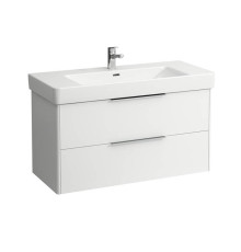 Тумба с раковиной подвесная Laufen Base 101x44x53 см 2 ящика белый глянцевый 4.0245.2.110.261.1/8.1396.6.000.104.1