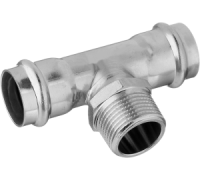 Тройник пресс Kromwell из нержавеющей стали 28х1/2х28 НР KW.SP933280428