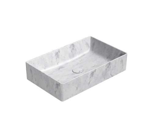 Раковина накладная GSI AltaCeramica 600х370 мм Marbled white AC30835