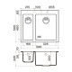 Кухонная мойка Omoikiri Bosen 59-2-CH Tetogranit 59 x 50 см шампань 4993245