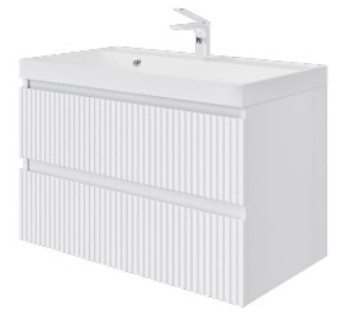 Тумба под раковину AquaMoon подвесная 60 см белый глянец AQM900160WH