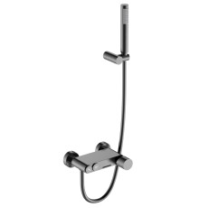 Смеситель для ванны Boheme Stick Touch с душевым комплектом оружейный металл 123-GM.2