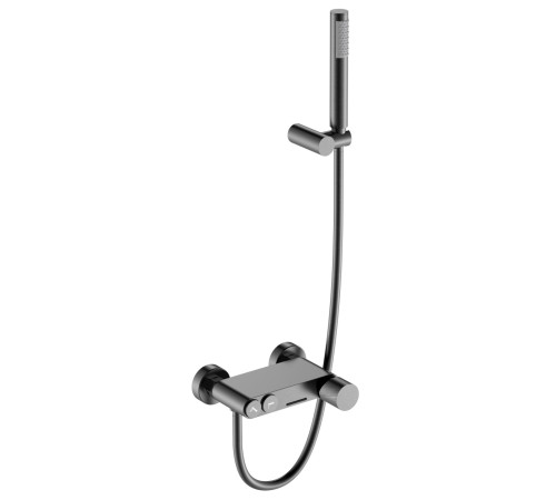 Смеситель для ванны Boheme Stick Touch с душевым комплектом оружейный металл 123-GM.2