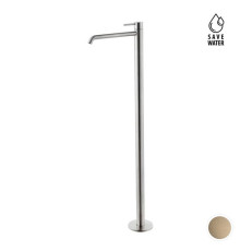 Смеситель для раковины напольный Newform X-STEEL 316 излив 280 мм наружная часть PVD Brushed pale gold 69618EX.59.098