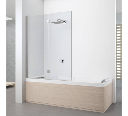 Шторка на ванну Novellini Young BSV 120х151.6 см левая прозрачное стекло хром Y21BSV120S-1K