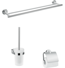 Набор аксессуаров 3 в 1 Hansgrohe Logis Universal полка держатель ершик хром 41727000
