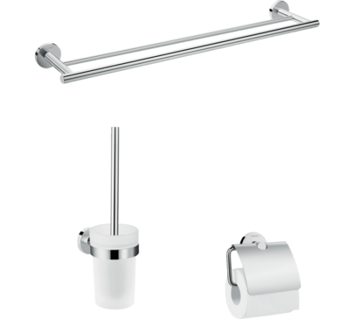 Набор аксессуаров 3 в 1 Hansgrohe Logis Universal полка держатель ершик хром 41727000