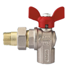 Кран шаровой Rubinetterie Bresciane EXPO-SFER угловой 3/4 ВР/НР с американкой 4625050000