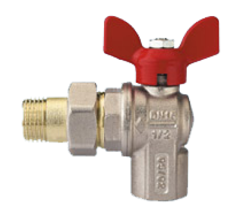 Кран шаровой Rubinetterie Bresciane EXPO-SFER угловой 3/4 ВР/НР с американкой 4625050000