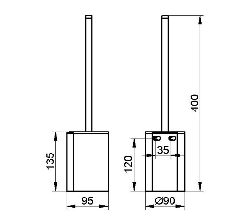 Ершик для туалета напольный Keuco Plan хром 14972 010100