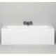 Ванна встраиваемая Salini ORLANDA KIT 1800x800x600 мм S-Sense матовая белая с сифоном и экраном №4 люк слева 102112MN