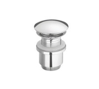 Донный клапан GSI PILLV с открытым сливом для раковин без перелива хром PILLV