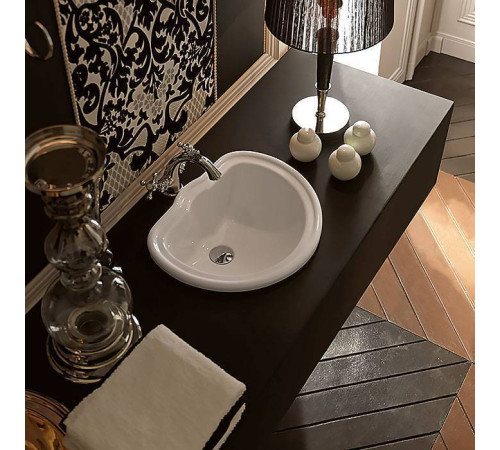 Раковина встраиваемая Kerasan Retro 50х41 см без отверстий белая 103101