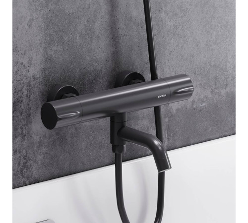 Смеситель для ванны и душа Damixa Scandinavian Pure с термостатом матовый черный 363000300
